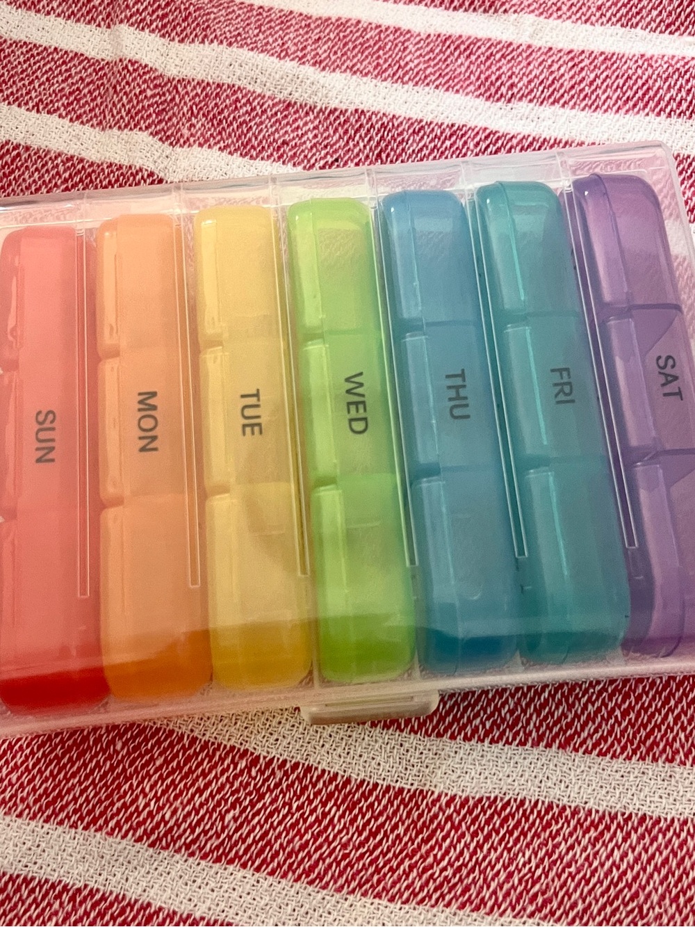 Weekly Rainbow Pill Organizer - Multicolor